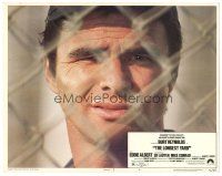 9d578 LONGEST YARD LC #6 '74 Robert Aldrich prison football, best close up of Burt Reynolds!