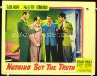 9d656 NOTHING BUT THE TRUTH LC '41 Leif Erickson, Edward Arnold, Glenn Anders & Bob Hope w/ lingerie