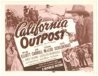 9d107 OLD LOS ANGELES TC R53 Wild Bill Elliott, John Carroll, Catherine McLeod, California Outpost!