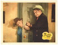 9d673 ONE EXCITING WEEK LC '46 Al Pearce tries to keep Shemp Howard from entering the room!