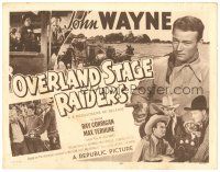 9d112 OVERLAND STAGE RAIDERS TC R53 John Wayne in The Three Mesquiteers with Corrigan & Terhune!