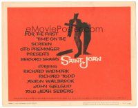 9d125 SAINT JOAN TC '57 Joan of Arc, directed by Otto Preminger, wonderful Saul Bass art!