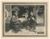 9d832 STARVATION BLUES LC '25 starving musicians Clyde Cook & Sud Crossley sit outside diner!