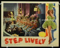 9d833 STEP LIVELY LC '44 sexy Gloria DeHaven leads all-girl band on stage!