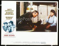 9d834 STING LC #2 '74 Robert Redford looks at wet full-clothed Paul Newman in bath tub!