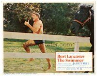 9d847 SWIMMER LC #1 '68 wacky image of wet Burt Lancaster running alongside horse!