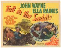 9d141 TALL IN THE SADDLE TC '44 great images of John Wayne & pretty Ella Raines!