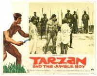 9d854 TARZAN & THE JUNGLE BOY LC #1 '68 L.A. Rams football player Mike Henry talking to natives!