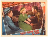 9d870 THEY GAVE HIM A GUN LC '37 Gladys George & Spencer Tracy offer to hide Franchot Tone!