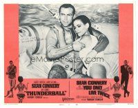 9d890 THUNDERBALL/YOU ONLY LIVE TWICE LC #8 '71 Sean Connery as James Bonds w/ sexy Claudine Auger!