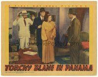 9d905 TORCHY BLANE IN PANAMA LC '38 George Regas & Paul Kelly watch baddie holding gun on Lola Lane!
