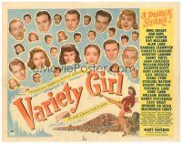 9d153 VARIETY GIRL TC '47 all-star cast with three dozen Paramount stars in a tremendous show!