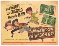 9d158 WISTFUL WIDOW OF WAGON GAP TC '47 Bud Abbott & Lou Costello chased by Majorie Main!
