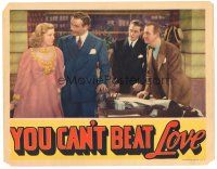 9d988 YOU CAN'T BEAT LOVE LC '37 Preston Foster & two men looking at pretty Joan Fontaine!