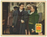 9d994 YOUNG MR. PITT LC '42 c/u of Robert Donat in fancy clothes, directed by Carol Reed!