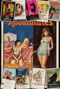 9e002 LOT OF 66 FOLDED ONE-SHEETS '60 - '89 Tempting Roommates, Journey Back to Oz & more!