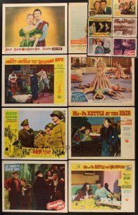 9e013 LOT OF 14 LOBBY CARDS '40s-60s Red Skelton, Buster Keaton, Lauren Bacall & other comedy!