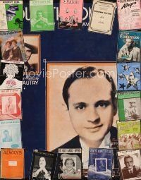 9e018 LOT OF 24 SHEET MUSIC '20s-50s Gene Autry, Kate Smith, Danny Kaye & much more!