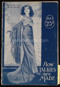 9e219 HOW TALKIES ARE MADE vol 1 softcover book '30 an illustrated history, lovely Clara Bow!