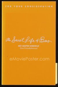 9e229 SECRET LIFE OF BEES paperback book '08 screenplay edition for Academy members!