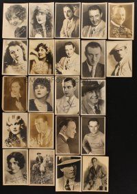 9e026 LOT OF 24 DELUXE 5X7 FAN PHOTOS WITH FACSIMILE SIGNATURES '20s top male & female stars!