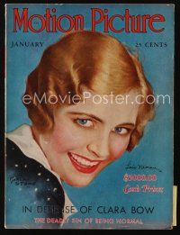 9e114 MOTION PICTURE magazine January 1931 great art of smiling Lois Moran by Marland Stone!
