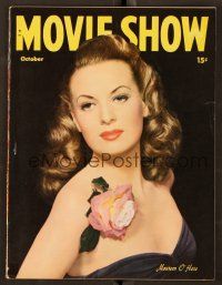 9e161 MOVIE SHOW magazine October 1945 close up of Maureen O'Hara from The Spanish Main!