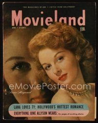 9e173 MOVIELAND magazine April 1947 cool montage of sexy Susan Hayward by Willinger!