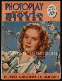 9e103 PHOTOPLAY magazine May 1941 great portrait of pretty Alice Faye by Paul Hesse!