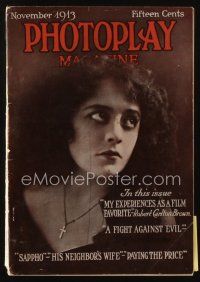 9e074 PHOTOPLAY magazine November 1913 Sappho, His Neighbor's Wife, Paying the Price & more!