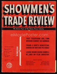 9e061 SHOWMEN'S TRADE REVIEW exhibitor magazine March 25, 1950 TV ads are the best movie promo!