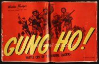 9e404 GUNG HO pressbook '43 Randolph Scott, Noah Beery Jr, battle cry of the marine raiders!