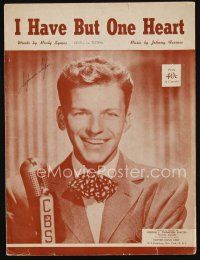 9e326 I HAVE BUT ONE HEART sheet music '45 super young portrait of Frank Sinatra in suit & tie!