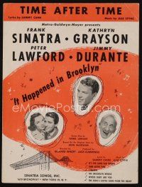9e328 IT HAPPENED IN BROOKLYN sheet music '47 Frank Sinatra, Durante, Grayson, Time After Time!