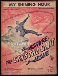 9e344 SKY'S THE LIMIT sheet music '43 Fred Astaire, Joan Leslie, My Shining Hour!