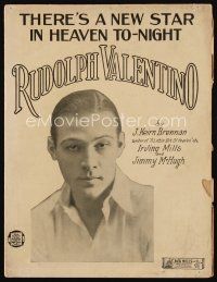 9e353 THERE'S A NEW STAR IN HEAVEN TONIGHT sheet music '26 Rudolph Valentino tribute!