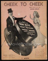 9e358 TOP HAT sheet music '35 Fred Astaire & Ginger Rogers dancing, Cheek to Cheek!