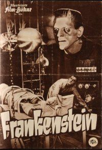 9e266 FRANKENSTEIN German program R57 great different images of Boris Karloff as the monster!