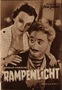 9e276 LIMELIGHT German program '54 many different images of Charlie Chaplin & Claire Bloom!