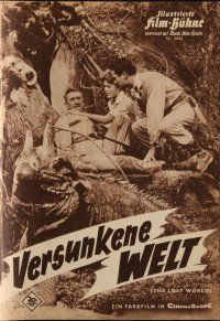9e277 LOST WORLD German program '60 different images of Michael Rennie in the Amazon Jungle!