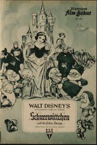 9e294 SNOW WHITE & THE SEVEN DWARFS German program '50 Walt Disney animated cartoon fantasy classic!