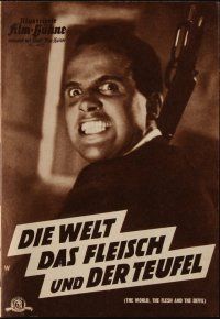 9e304 WORLD, THE FLESH & THE DEVIL German program '59 Inger Stevens, Belafonte & Ferrer, different!