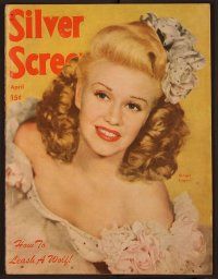 9e152 SILVER SCREEN magazine April 1946 great portrait of pretty Ginger Rogers in Heartbeat!