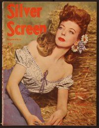 9e153 SILVER SCREEN magazine September 1946 sexy Ida Lupino in low-cut dress from The Man I Love!