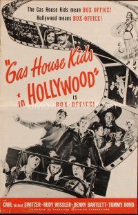 9e397 GAS HOUSE KIDS IN HOLLYWOOD pressbook '47 Rudy Wissler, Benny Bartlett & Alfalfa Switzer!