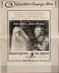 9e406 HEAVEN KNOWS MR. ALLISON pressbook '57 WWII soldier Robert Mitchum & nun Deborah Kerr!