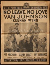 9e432 NO LEAVE NO LOVE pressbook '46 Van Johnson, Pat Kirkwood, Xavier Cugat & Guy Lombardo!