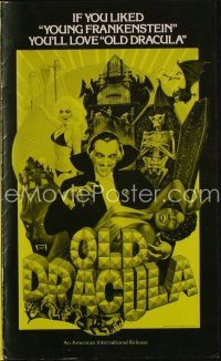 9e434 OLD DRACULA pressbook '75 Vampira, David Niven as the Count, Clive Donner, wacky horror art!