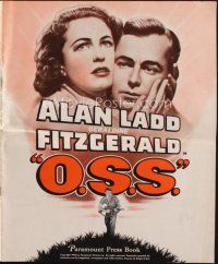 9e433 O.S.S. pressbook '46 Alan Ladd, Geraldine Fitzgerald, WWII, directed by Irving Pichel!