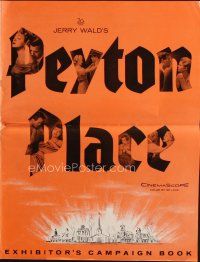 9e438 PEYTON PLACE pressbook '58 Lana Turner, from a novel of small town life by Grace Metalious!
